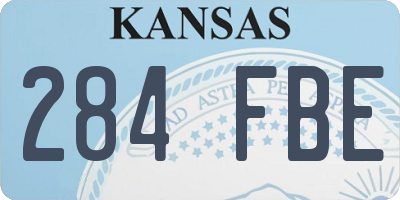 KS license plate 284FBE