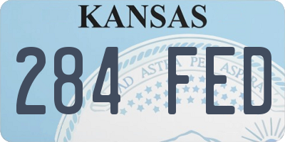 KS license plate 284FED