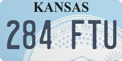 KS license plate 284FTU