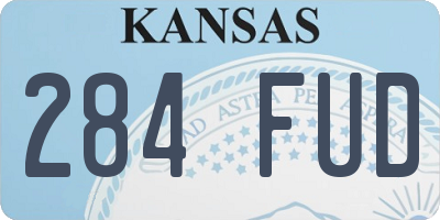 KS license plate 284FUD