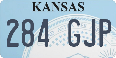 KS license plate 284GJP