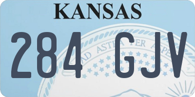 KS license plate 284GJV