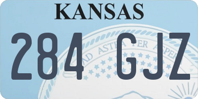 KS license plate 284GJZ
