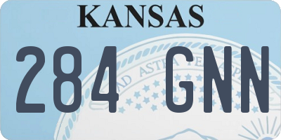 KS license plate 284GNN