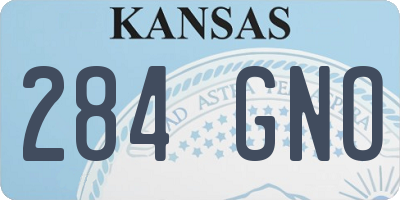 KS license plate 284GNO
