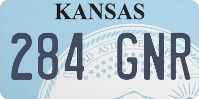 KS license plate 284GNR