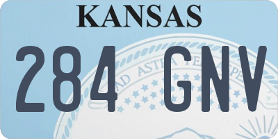 KS license plate 284GNV