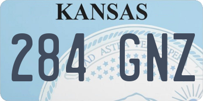 KS license plate 284GNZ