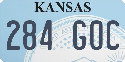 KS license plate 284GOC
