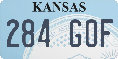 KS license plate 284GOF