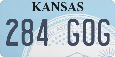 KS license plate 284GOG