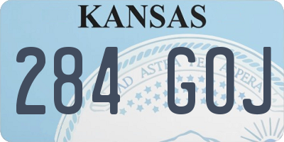 KS license plate 284GOJ