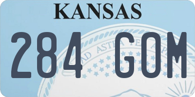 KS license plate 284GOM