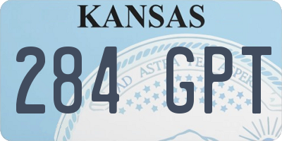 KS license plate 284GPT