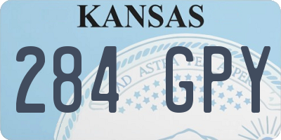 KS license plate 284GPY