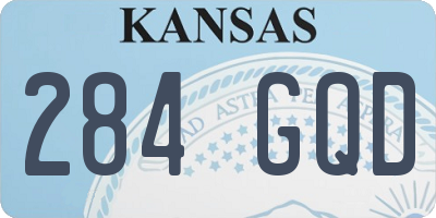KS license plate 284GQD