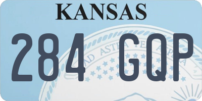KS license plate 284GQP