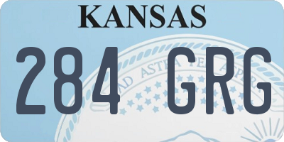 KS license plate 284GRG