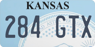 KS license plate 284GTX