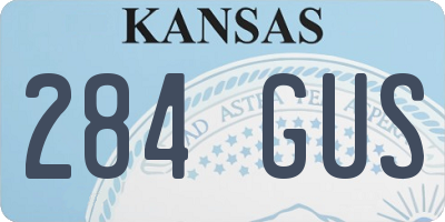 KS license plate 284GUS