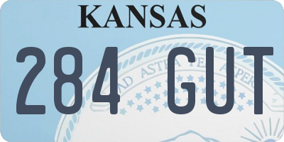 KS license plate 284GUT