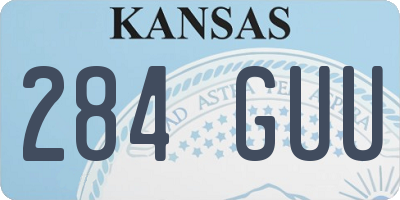 KS license plate 284GUU