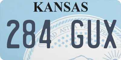 KS license plate 284GUX