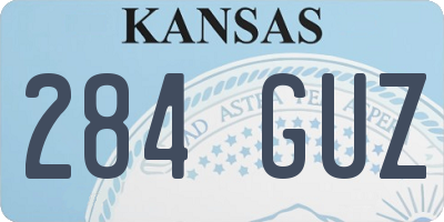 KS license plate 284GUZ
