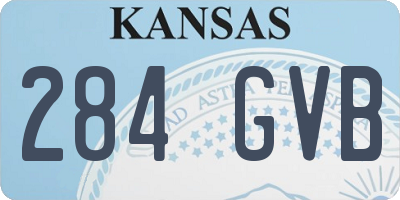KS license plate 284GVB