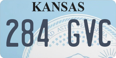 KS license plate 284GVC