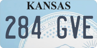 KS license plate 284GVE