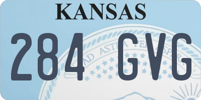 KS license plate 284GVG