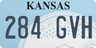 KS license plate 284GVH