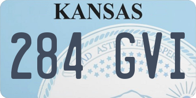 KS license plate 284GVI