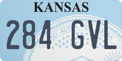 KS license plate 284GVL