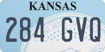 KS license plate 284GVQ