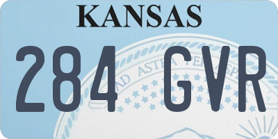 KS license plate 284GVR