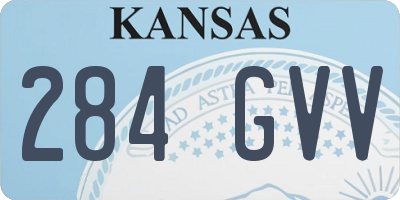 KS license plate 284GVV