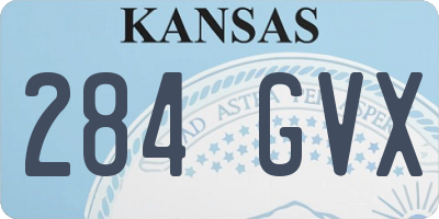 KS license plate 284GVX