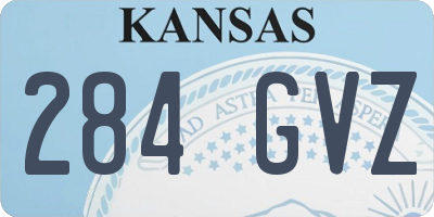 KS license plate 284GVZ