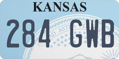 KS license plate 284GWB