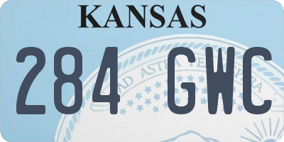 KS license plate 284GWC