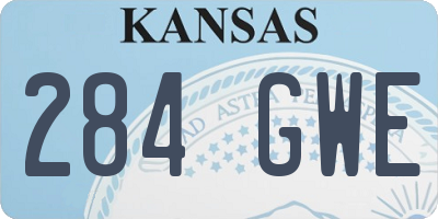 KS license plate 284GWE