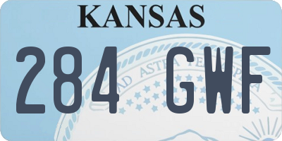 KS license plate 284GWF