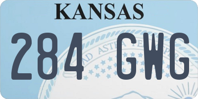 KS license plate 284GWG