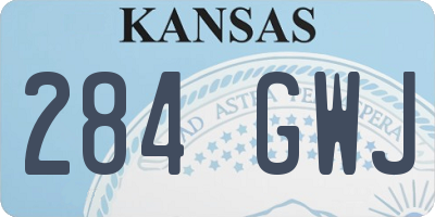 KS license plate 284GWJ