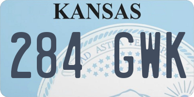 KS license plate 284GWK