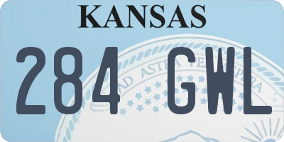 KS license plate 284GWL