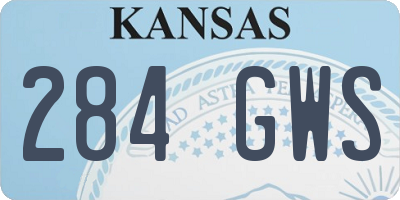KS license plate 284GWS
