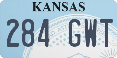 KS license plate 284GWT
